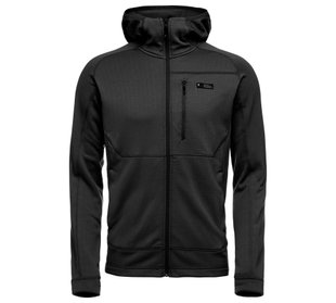 Чоловіча флісова кофта з рукавом реглан Black Diamond Factor Hoody, XL - Black (BD 744040.0002-XL)