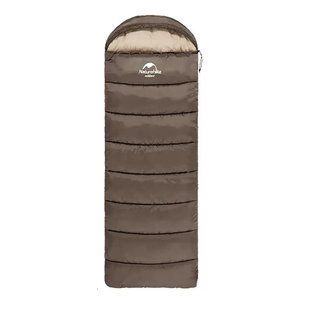 Спальний мішок Naturehike U250S NH20MSD07 (0/-3°С), 190 см - Left Zip, Brown (2000999789076)