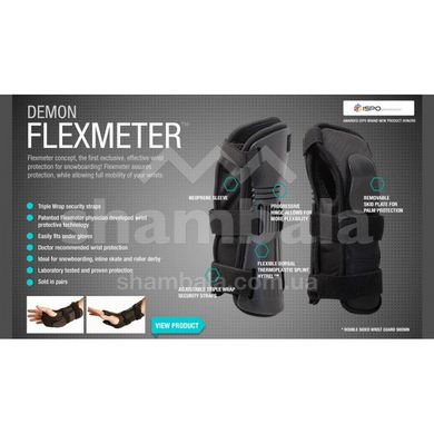 Перчатки с защитой кисти Demon Flexmeter Double Sided Wristguard Glove, Black, р.M (DMN FW58b-M)