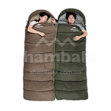 Спальний мішок Naturehike U250S NH20MSD07 (0/-3&deg;С), 190 см - Left Zip, Brown (2000999789076)