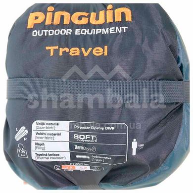 Спальный мешок Pinguin Travel (9/5°C), 190 см - Right Zip, Petrol (PNG 220.190.Petrol-R)