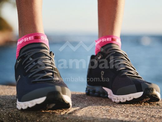 Шкарпетки Compressport Pro Racing Socks V4.0 Run Low 2022, Fluo Pink/Primerose, T2 (XU00047S 360 0T2)