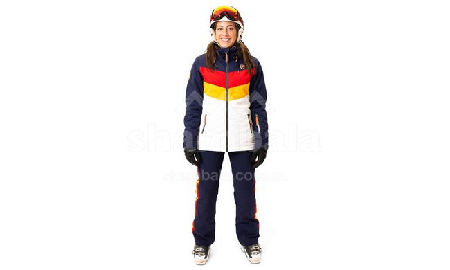 Гірськолижна жіноча тепла мембранна куртка Rehall Hester W 2020, XS - flowers orange (50842-XS)
