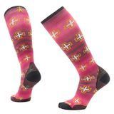 Шкарпетки жіночі Smartwool Women's Ski Zero Cushion Paths Crossed Print OTC, Power Pink, M (SW SW002502.L89-M)
