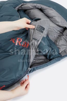 Спальный мешок Rab Alpine 800 Wmns Regular, (-16&deg;C), 170 см - Left Zip, Orion Blue/Citadel (QSD-76-OBC-REG-LZ)