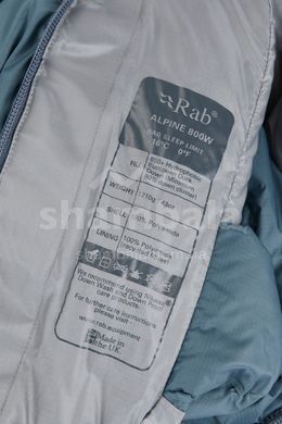 Спальный мешок Rab Alpine 800 Wmns Regular, (-16&deg;C), 170 см - Left Zip, Orion Blue/Citadel (QSD-76-OBC-REG-LZ)