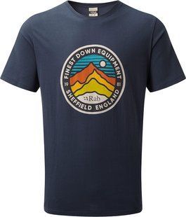 Футболка мужская Rab Stance 3 Peaks SS Tee, DEEP INK, S (QCA-98-DI-S)