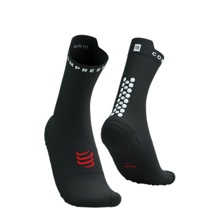 Шкарпетки Compressport Pro Racing Socks V4.0 Run High, Black/White, T3 (42-44) (XU00046B9027T3)