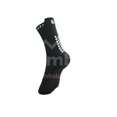 Шкарпетки Compressport Pro Racing Socks V4.0 Run High, Black/White, T3 (42-44) (XU00046B9027T3)