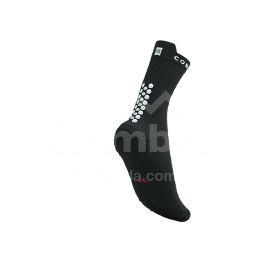 Шкарпетки Compressport Pro Racing Socks V4.0 Run High, Black/White, T3 (42-44) (XU00046B9027T3)