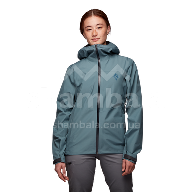 Мембранна жіноча куртка для трекінгу Black Diamond Liquid Point Shell, S - Agean (BD MA8A.423-S)