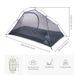 Намет одномісний з футпринтом Naturehike Cycling 1 NH18A095-D, Dark Green, 210T (6927595735671)