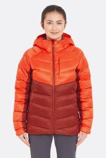 Жіночий зимовий пуховик Rab Glaceon Pro Jacket Wmns, Red Grapefruit/Tuscan Red, 10 (RB QDE-69-RGT-10)