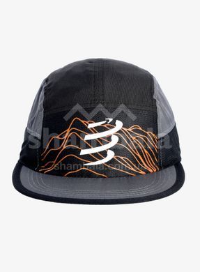 Кепка Compressport 5 Panel Light Cap - Trail Capsule 2023, Black/Rust, One Size (CU00117L 924 0TU)