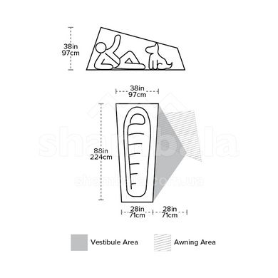 Палатка одноместная Big Agnes Copper Spur HV UL1, orange (THVCSO120)