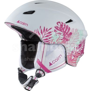 Шлем горнолыжный женский Cairn Profil, white floral, 55-56 (0606310-101-55-56)