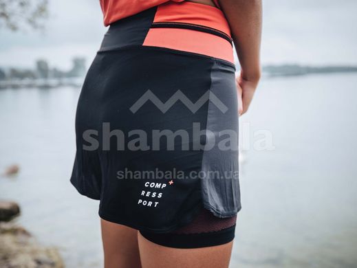 Юбка женская Compressport Performance Skirt W, Black/Coral, S (CMS AW00097B 912 00S)