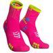 Носки Compressport Pro Racing Socks V3.0 Run High, Fluo Pink, T2 (RSHV3-FL3430-T2) - 2020