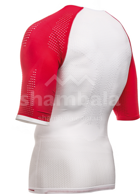 Чоловіча футболка Compressport ON / OFF Multisport Shirt SS, White / Red, M (TSON-SS00RD-T2)