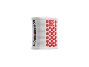 Напульсники Compressport Sweatbands 3D.Dots, White/Red (WSTV2-00RD-TU)