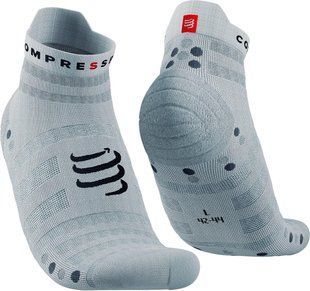 Шкарпетки Compressport Pro Racing Socks V4.0 Ultralight Run Low, White/Alloy, T4 (CMS XU00051S 010 0T4)