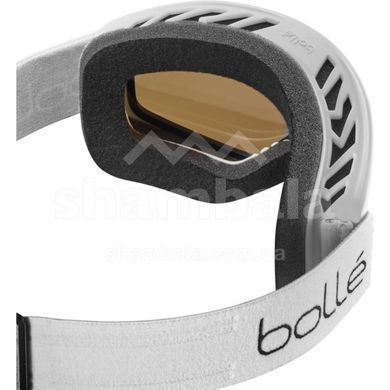 Маска горнолыжная Bolle Freeze Plus, White Matte/Bronze Blue, One size (BL FREEZEPLUS.22053) УЦЕНКА - Царапины на линзе