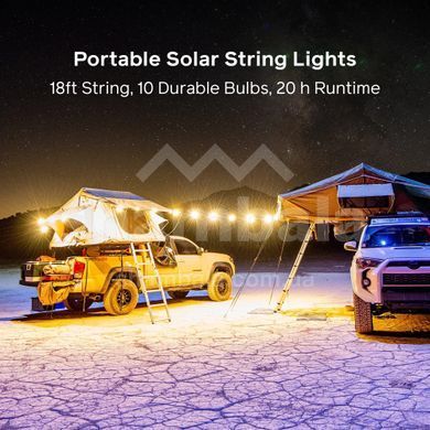 Набор фонарей для кемпинга Biolite Solar String 18'', Warm White, 100 люмен (BLT SSA0101)