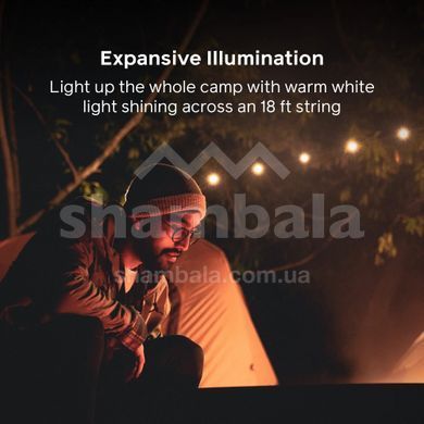 Набор фонарей для кемпинга Biolite Solar String 18'', Warm White, 100 люмен (BLT SSA0101)