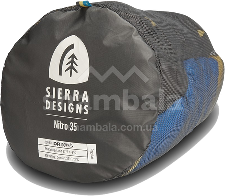 Спальний мішок Sierra Designs Nitro 800F 35 (3/-3°C), 183 см - Right Zip, Blue/Yellow (SD 70604218R)