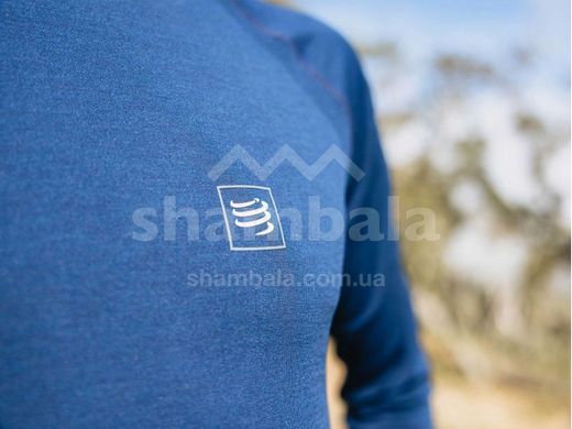 Мужская футболка с длинным рукавом Compressport Training Tshirt LS, Estate Blue, L (CMS TSTN-LS 545 00L)