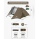 Палатка двухместная Naturehike CNK2300ZP040, Brown (6976507661799)