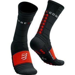 Носки Compressport Pro Racing Socks Winter Run, Black/High Risk Red, T4 (7630102552362)