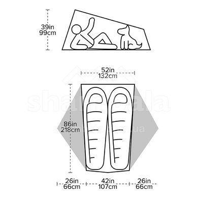 Палатка двухместная Big Agnes Tiger Wall UL2 Bikepack, greige/gray (TTWULBP221)