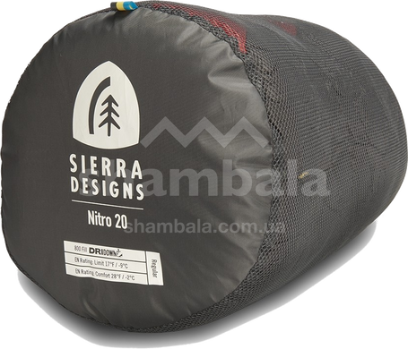Спальний мішок Sierra Designs Nitro 800F 20 Regular (-2/-9°C), 183 см - Left Zip, Red/Black/Yellow (70604318R)