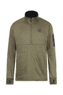 Мужской флисовый джемпер Picture Organic Bake Grid 1/4, dark army green, L (SMT102A-L)