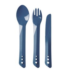 Виделка, ложка, ніж Lifeventure Ellipse Cutlery, navy blue (75017)