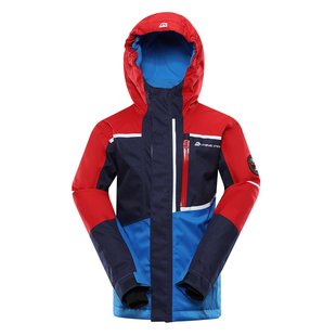 Гірськолижна дитяча тепла мембранна куртка Alpine Pro MELEFO, Red/Blue, 116-122 (KJCY265442 116-122)