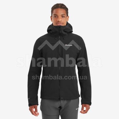 Чоловіча куртка Soft Shell Montane Windjammer XPD Hoodie, Black, M (5056601019861)