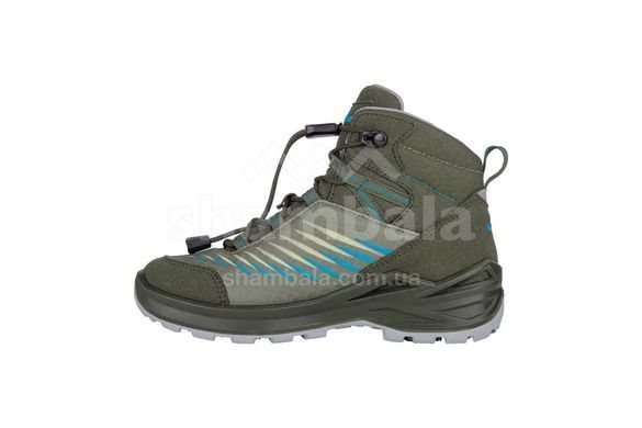 Ботинки детские LOWA Zirrox II GTX MID Jr, Olive/Sky, 34 (4063606588613)