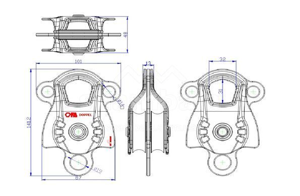 Ролик First Ascent Doppel, Gold (FA 1416)