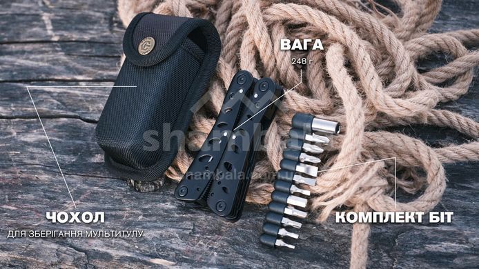Мультитул Ganzo Multi Tool G205-B, Black (0860011136873)