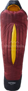 Спальный мешок Nordisk Oscar Mummy X Large (-6/-10°C), 205 см - Left Zip, rio red/mustard yellow/black (NRD 110455)