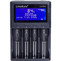 Зарядний пристрій для акумуляторів Liitokala Lii-PD4, 4 канала, Ni-Mh/Li-ion/LiFePo4, 220V/12V, LCD, Box (Lii-PD4)