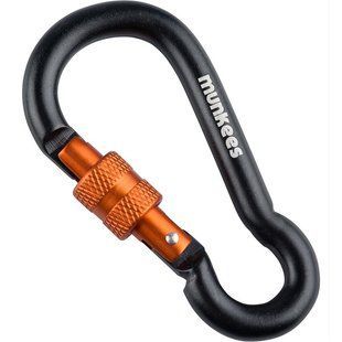 Карабін Munkees Pear with Screw Lock 7 мм x 70 мм, Black (6932057832478)