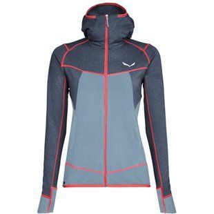 Женская флисовая кофта с рукавом реглан Salewa Puez Hybrid Polarlite Full-Zip Wms, серый, р.42/36 (013.002.6465)