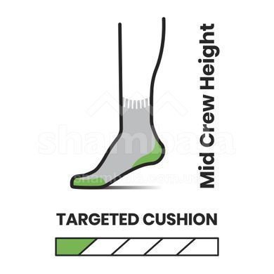 Шкарпетки чоловічі Smartwool Run Targeted Cushion Mid Crew, Deep Navy, M (SW SW001663.092-M)