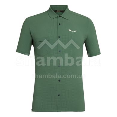 Рубашка мужская Salewa Puez Minicheck 2 Dry Short Sleeve Men's Shirt, Green, 52/XL (277365940)
