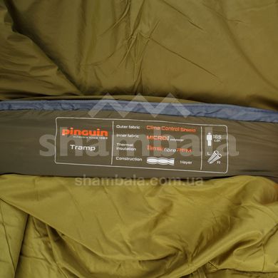 Спальный мешок Pinguin Tramp (11/7°C), 195 см - Right Zip, Khaki (PNG 237443) 2020