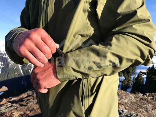 Мембранна чоловіча куртка для трекінгу Black Diamond Liquid Point Shell, M - Burnt Olive (BD K849.330-M)