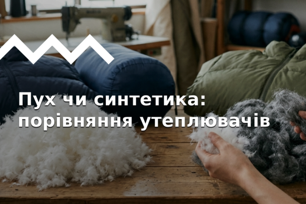 Пух vs синтетика: вибираємо утеплювач для куртки та спальника